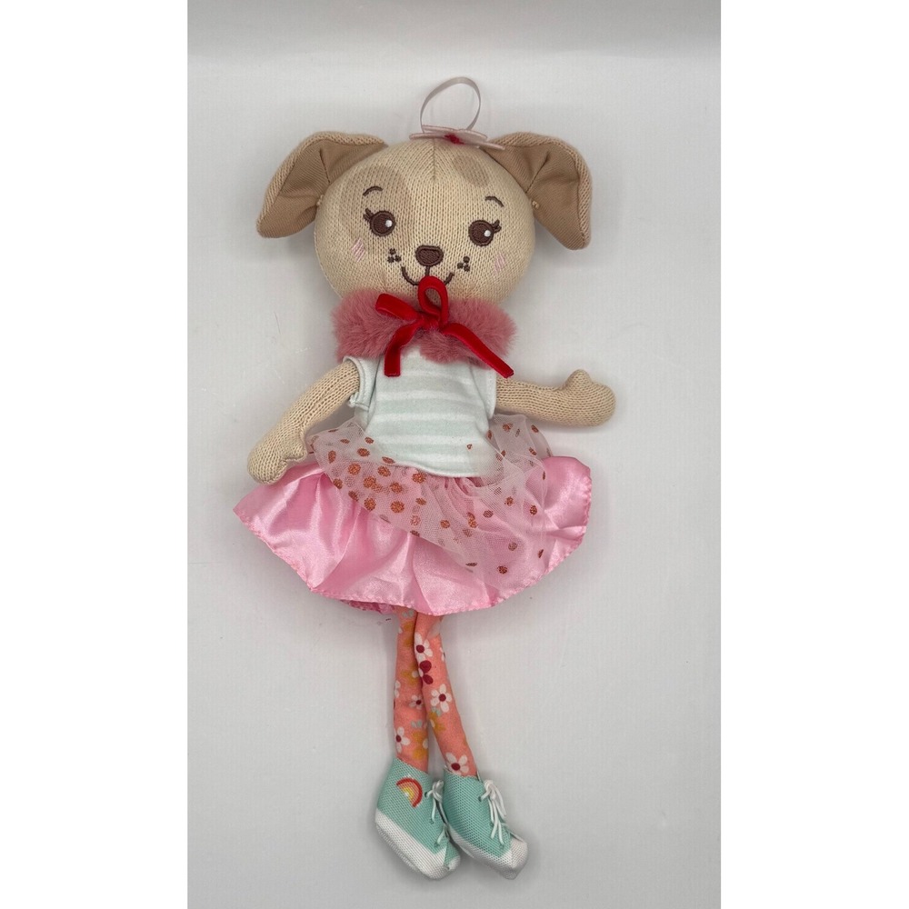 Sunny Days Entertainment Plush Dog Ballerina Doll Kids Pink Tutu Floral Sneakers
